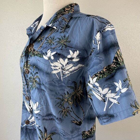 Palmwave Hawaiian Short Sleeve Button Down Shirt Size M - Picture 4 of 7